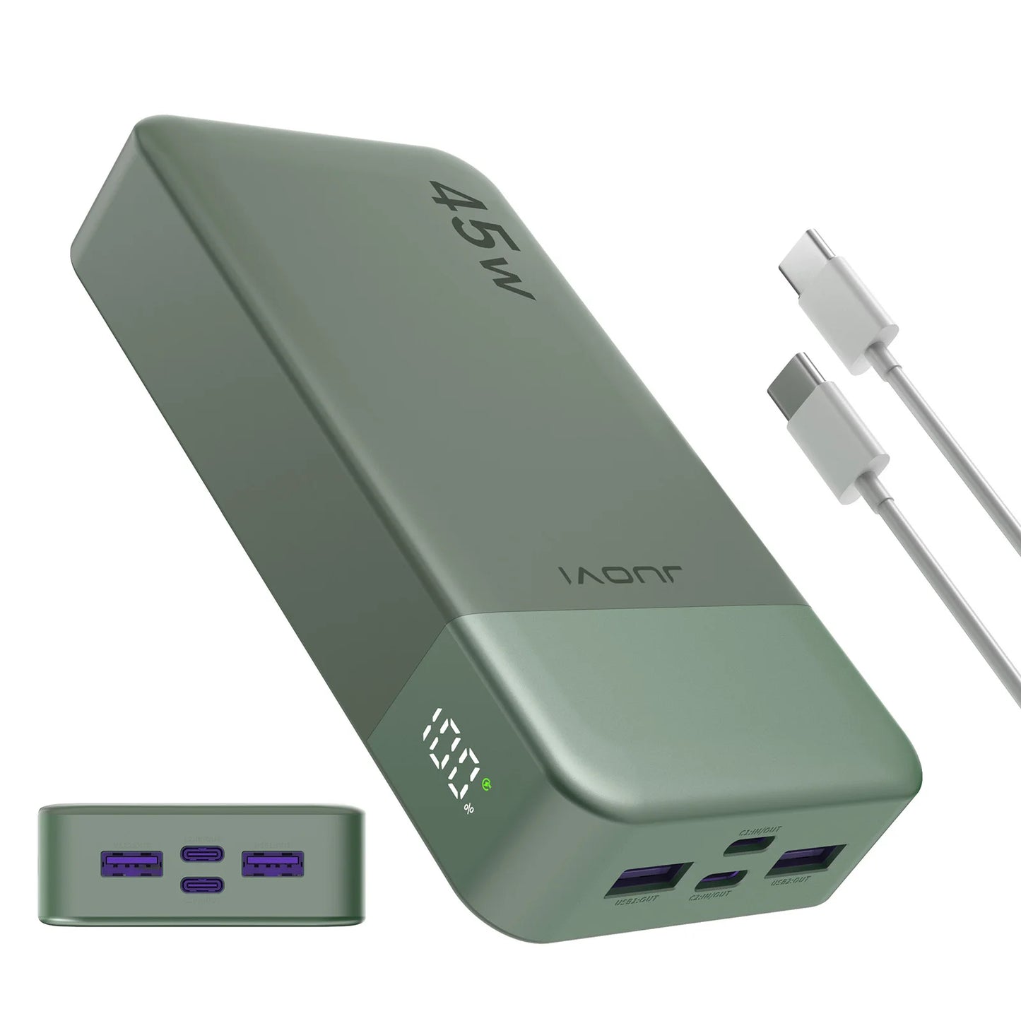 Powerbank JUOVI 20000mAh 45W — Carregamento Ultra-Rápido com Display LED