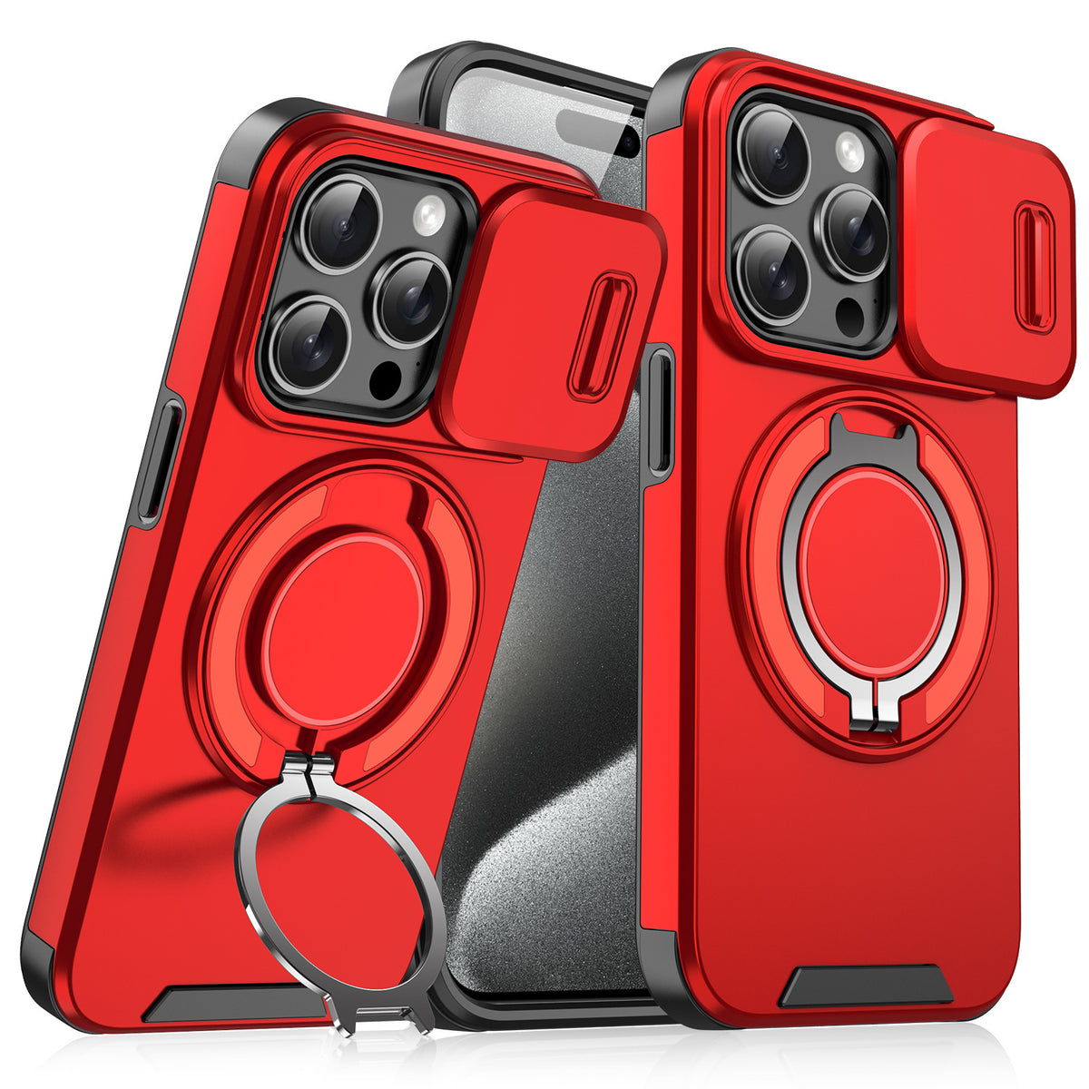 Capa Magnética com Suporte Deslizante / iPhone 17 / 17 Pro / 17 Pro Max