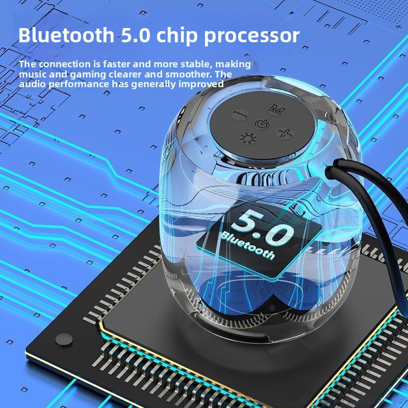 Coluna Bluetooth Super Bass com Luz Ambiente RGB