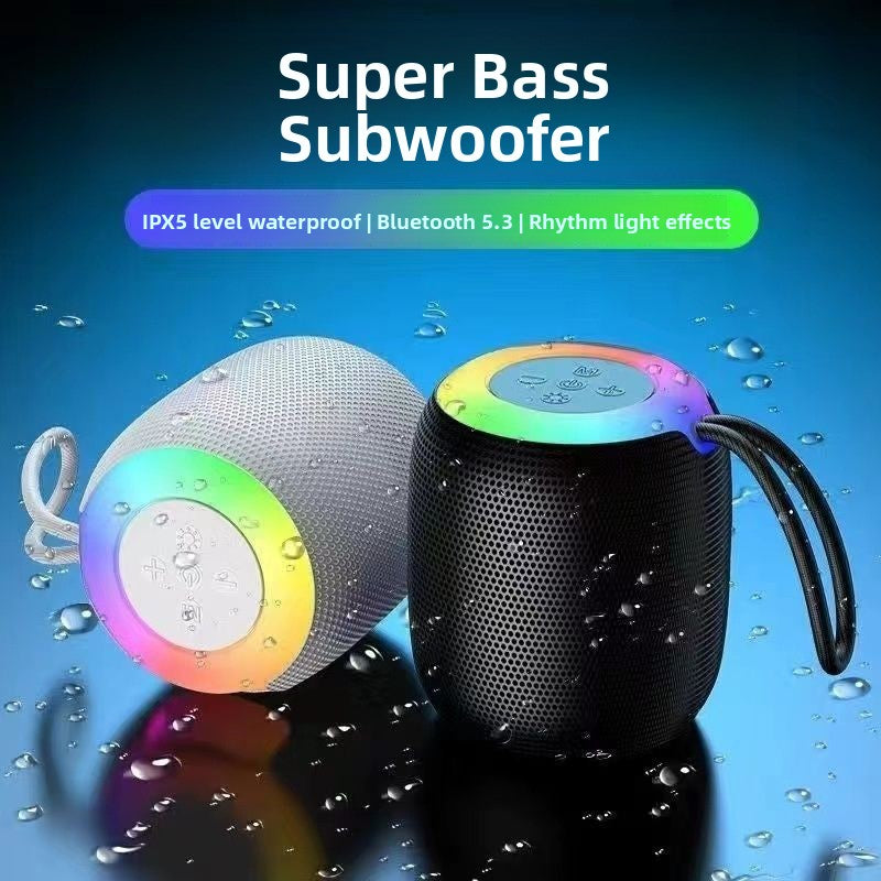 Coluna Bluetooth Super Bass com Luz Ambiente RGB
