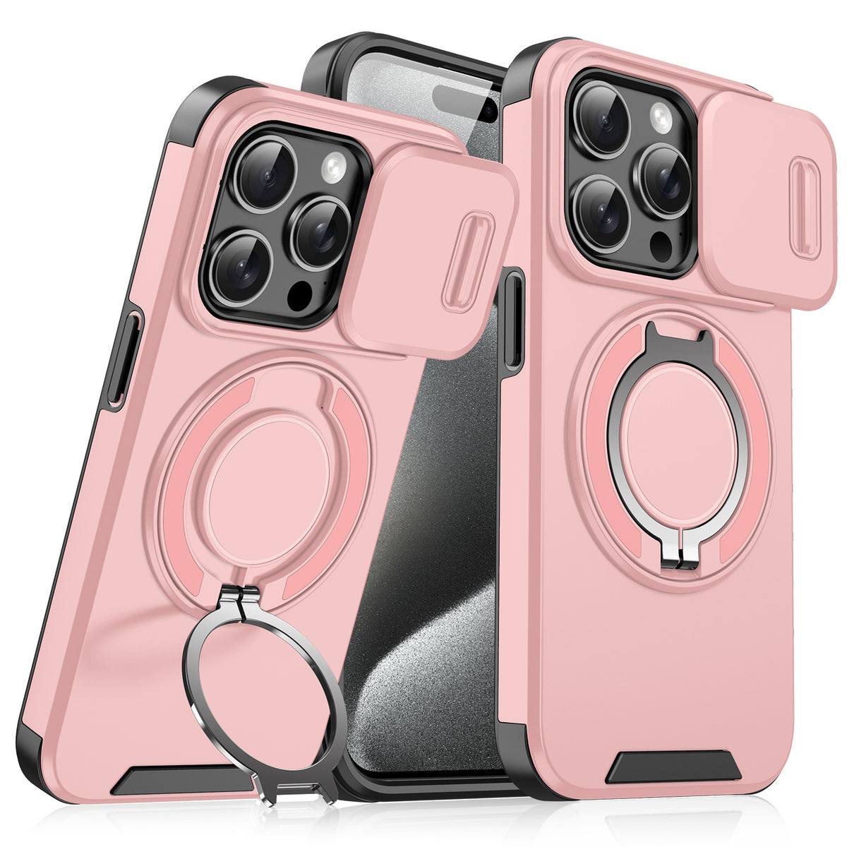 Capa Magnética com Suporte Deslizante / iPhone 17 / 17 Pro / 17 Pro Max