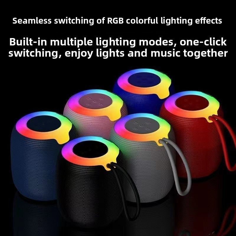 Coluna Bluetooth Super Bass com Luz Ambiente RGB