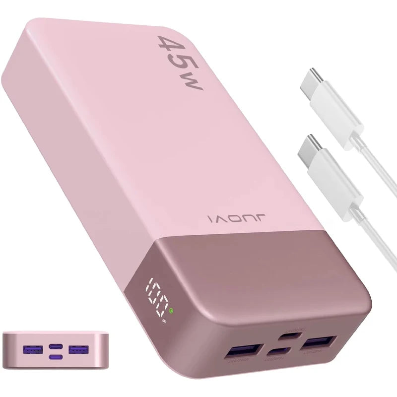 Powerbank JUOVI 20000mAh 45W — Carregamento Ultra-Rápido com Display LED