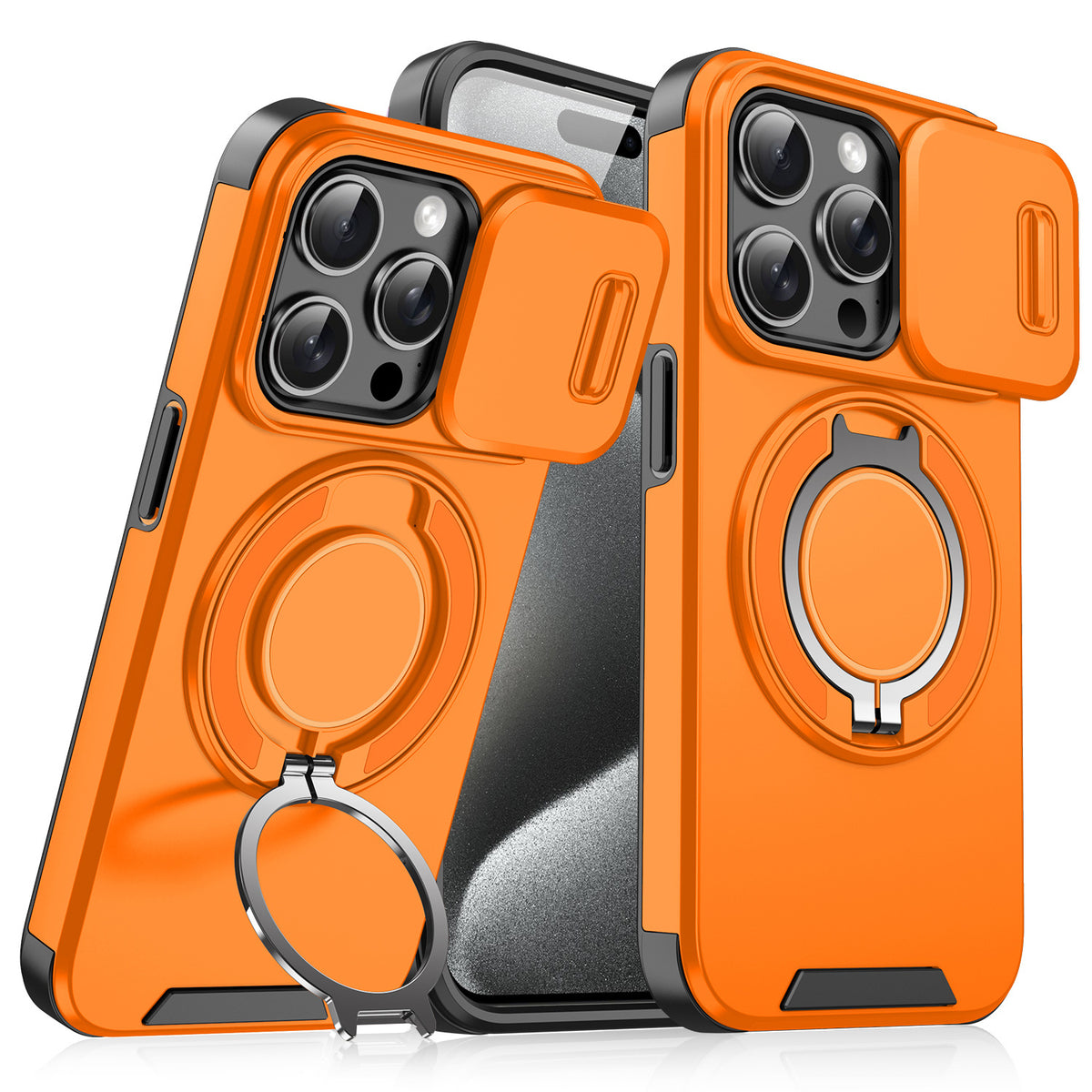 Capa Magnética com Suporte Deslizante / iPhone 17 / 17 Pro / 17 Pro Max